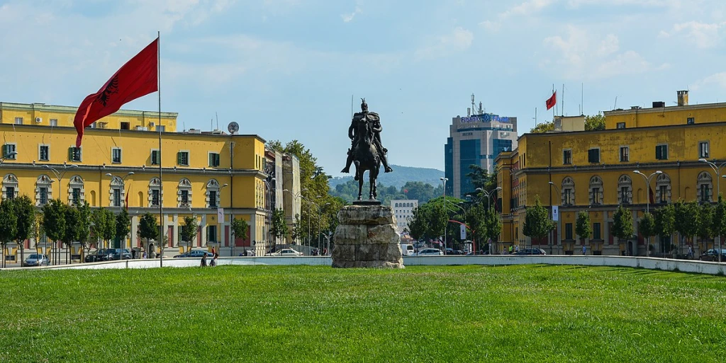 Imagine Skanderbeg Square Tirana