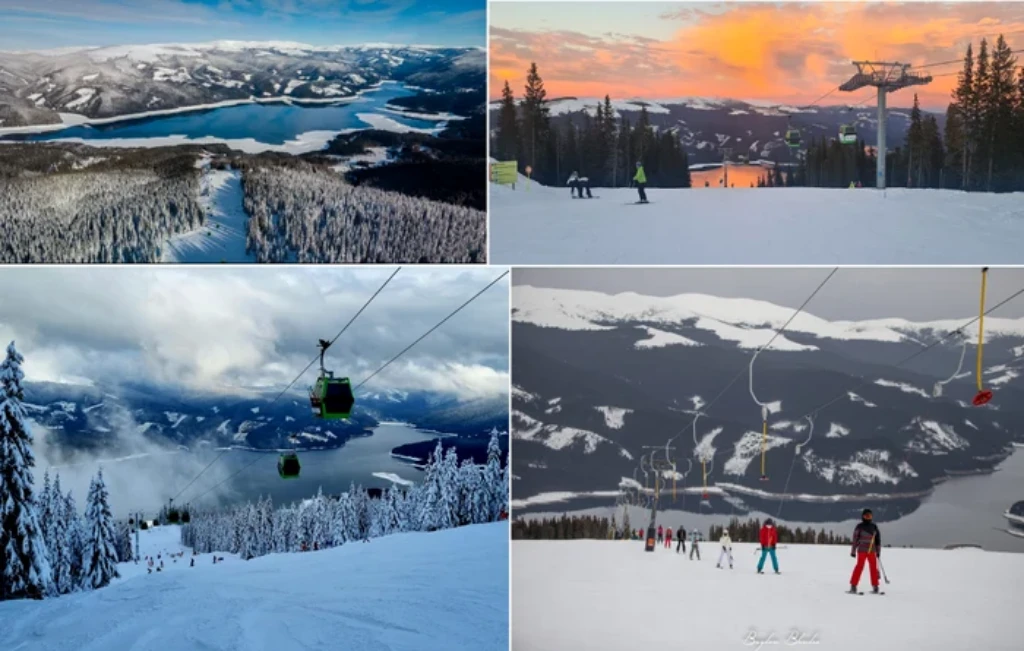 Colaj imagini ski Romania