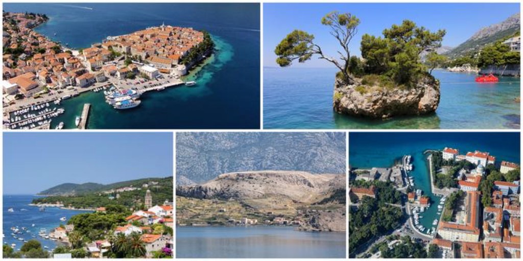 Colaj imagini Top 5 destinatii Croatia